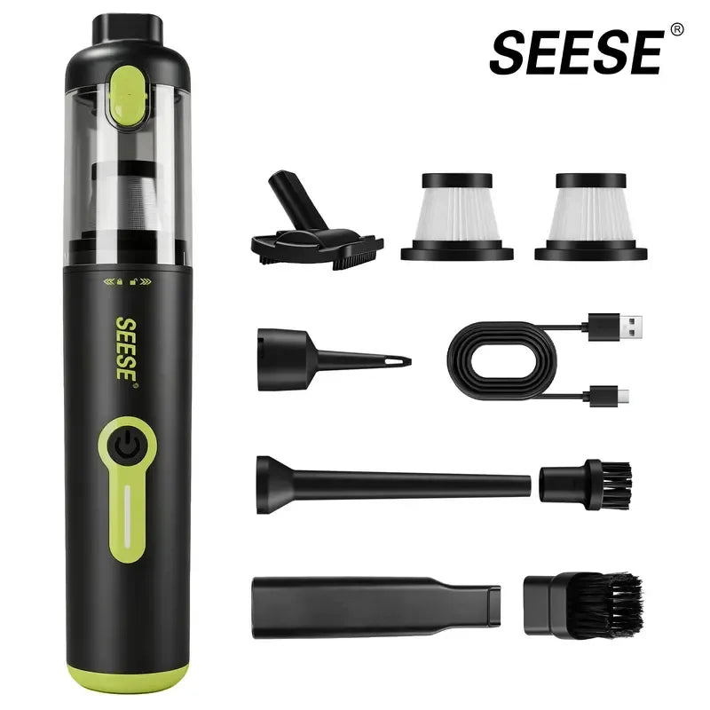 Car Vacuum Portable Cordless, 20000Pa 2 in 1 Vacuum Cleaner&Air Duster, 100W Brushless Motor Handheld Vacuum Cordless with 6000mAh Battery, Multi-Nozzles for Car, Home, Office, Pet toolupgrade