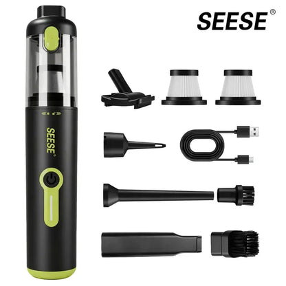 Car Vacuum Portable Cordless, 20000Pa 2 in 1 Vacuum Cleaner&Air Duster, 100W Brushless Motor Handheld Vacuum Cordless with 6000mAh Battery, Multi-Nozzles for Car, Home, Office, Pet toolupgrade