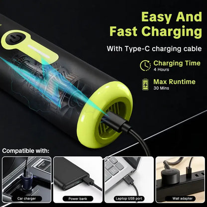Car Vacuum Portable Cordless, 20000Pa 2 in 1 Vacuum Cleaner&Air Duster, 100W Brushless Motor Handheld Vacuum Cordless with 6000mAh Battery, Multi-Nozzles for Car, Home, Office, Pet toolupgrade